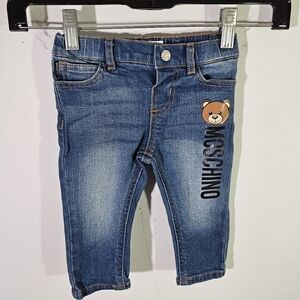 Moschino Baby Bear Spellout Blue Denim Jeans!
